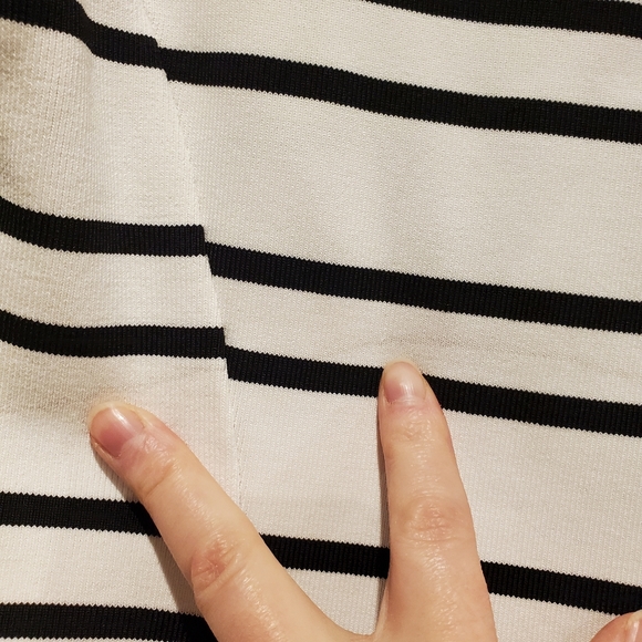 Pink tartan xs cardigan white black stripe jacket office dressy fitted preppy - Picture 12 of 16